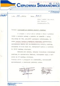 Ciepłownia Siemianowice Sp. z o.o. w roku 1994